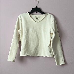 Eddie Bauer Cream Long Sleeve Top